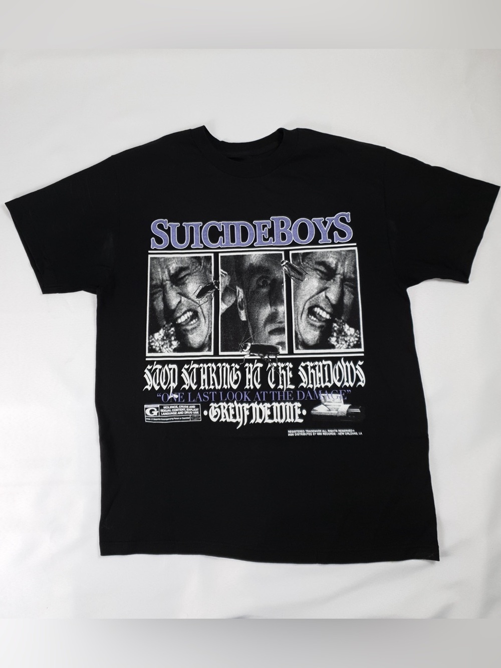 G59 Suicideboys One Last Look At The Damage Black Graphic Tee Mens Size Large
